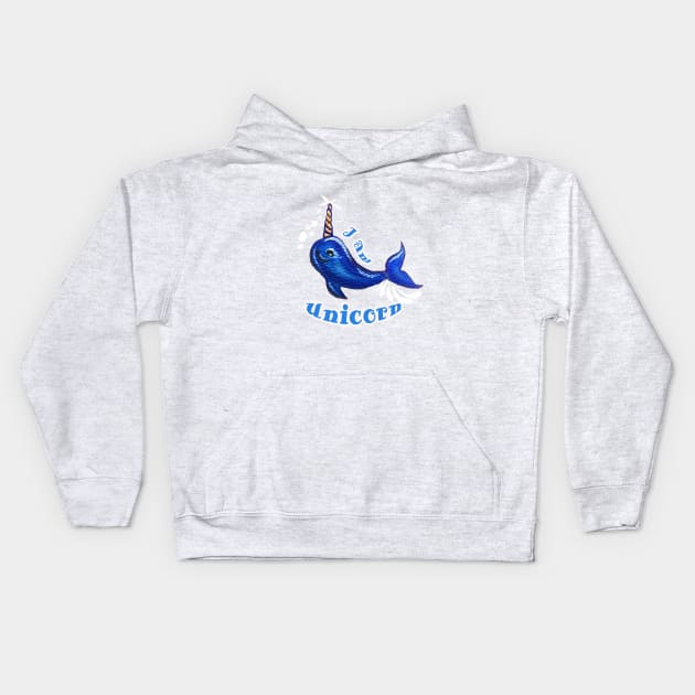 Sea Unicorn Kids Hoodie by Biomek